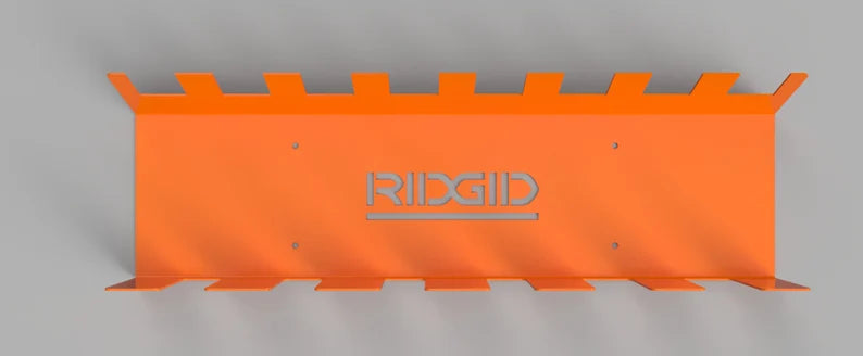 Wall-Mounted Ridgid Tool Holder for Battery and Tool Organization