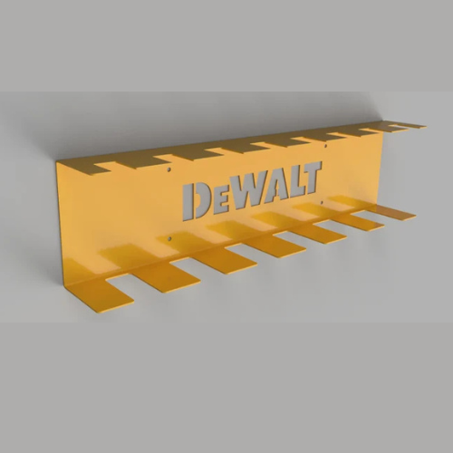 Wall-Mounted Dewalt Tool Holder for Battery Storage and Organization