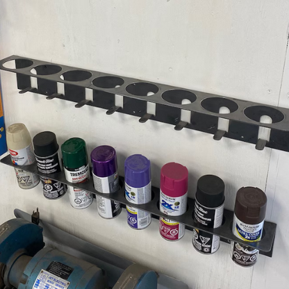 Wall-Mounted Spray Paint Can Organizer