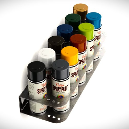 Heavy-Duty Wall-Mounted Spray Can Storage Rack