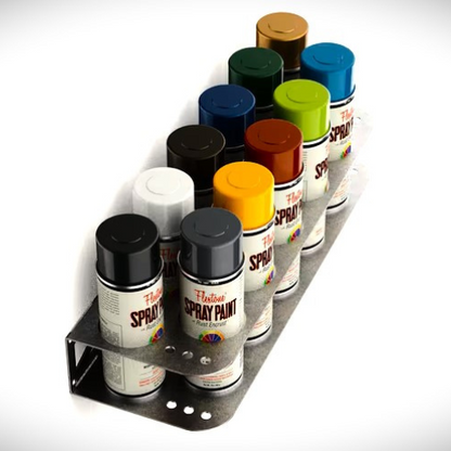 Heavy-Duty Wall-Mounted Spray Can Storage Rack